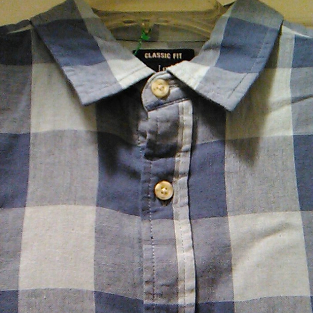 Nwt Men'sLong sleeve plaid shirt (S) - Picture 3 of 8